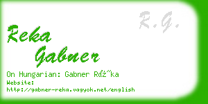 reka gabner business card